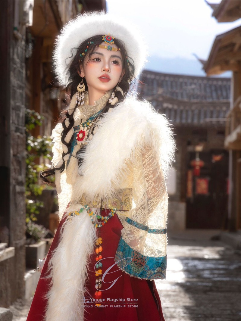 Tibetan Ethnic Women's New Sty - Ethnic Fashion Photography ulasan dan harga