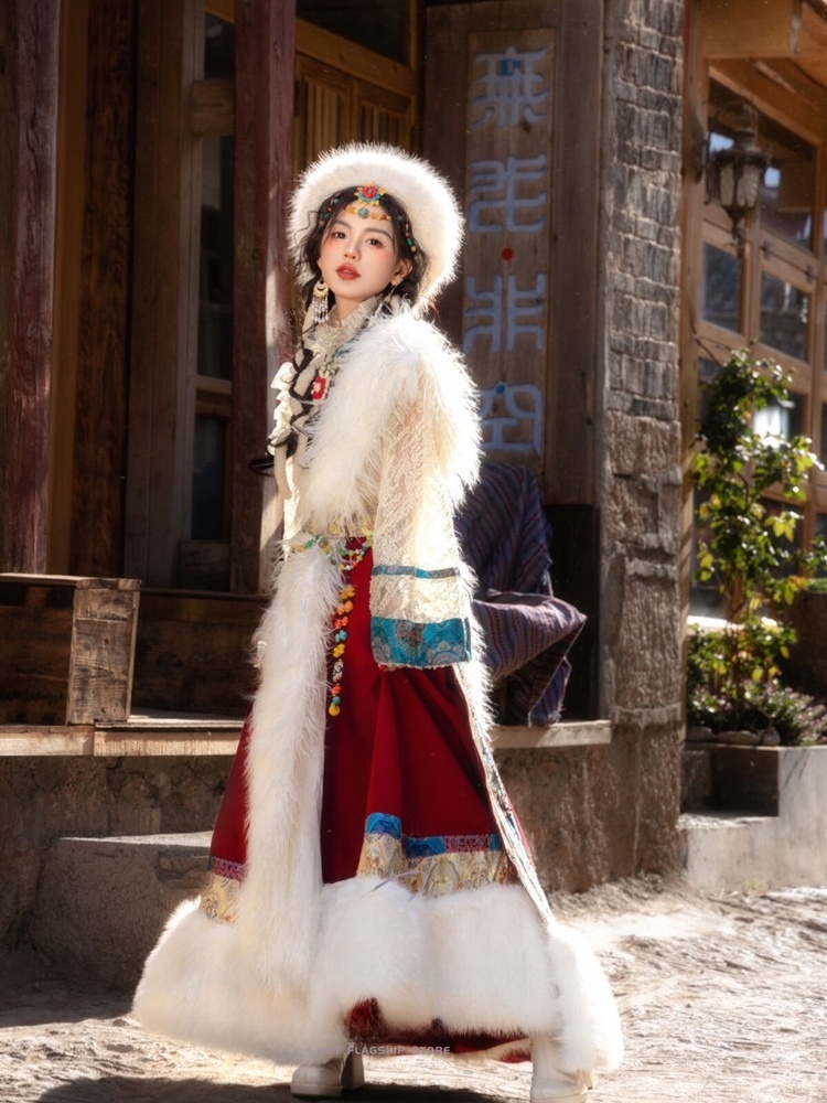 Tibetan Ethnic Women's New Sty - Ethnic Fashion Photography ulasan dan harga