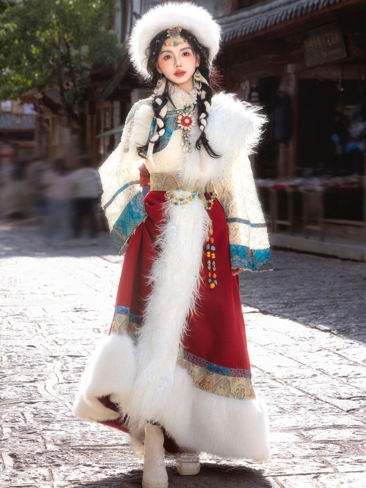 Tibetan Ethnic Women's New Sty - Ethnic Fashion Photography ulasan dan harga