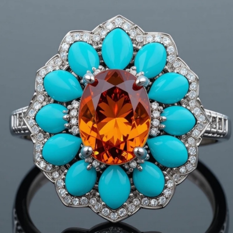 Ethnic Style Synthetic Turquoi - Ethnic Chic Fashion ulasan dan harga