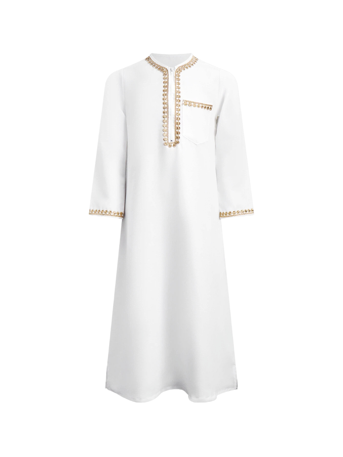 Boys Arabic Thobe White Gold E - Ethnic Gown ulasan dan harga