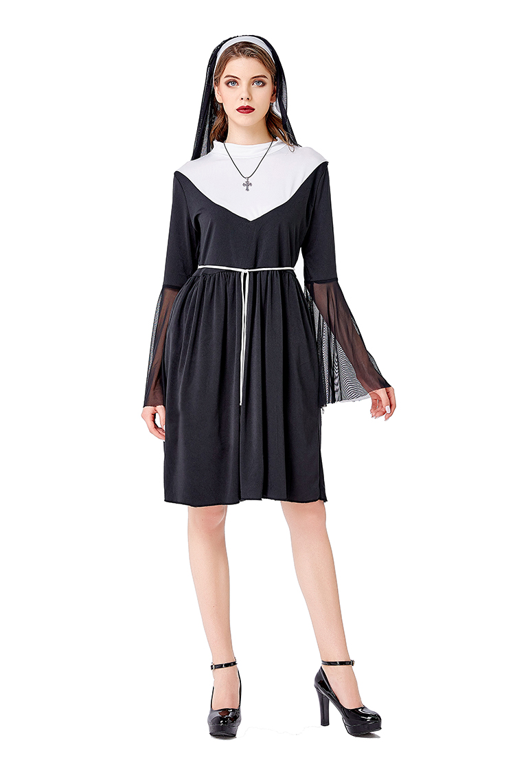 Black Nun Costume Halloween Ma - Ethnic Wear ulasan dan harga