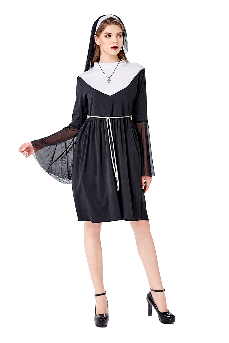 Black Nun Costume Halloween Ma - Ethnic Wear ulasan dan harga