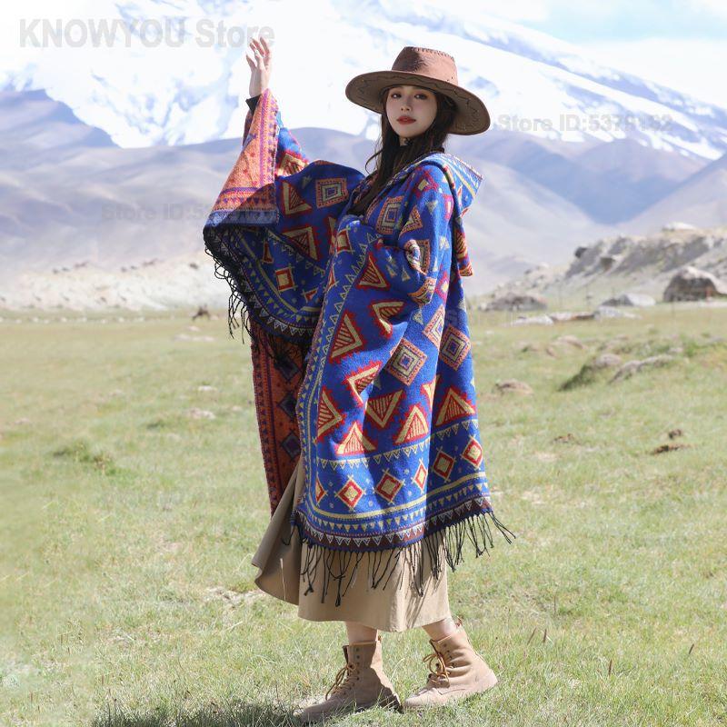 Women's Ethnic Style Hooded Cl - Ethnic Fashion Photography ulasan dan harga
