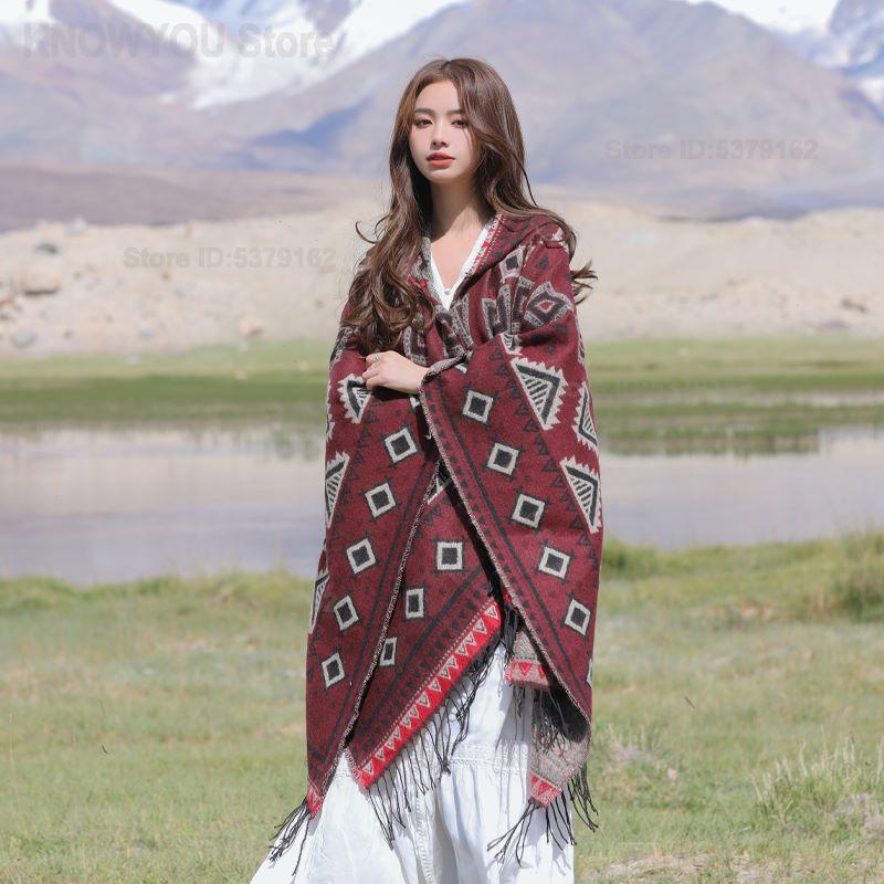 Women's Ethnic Style Hooded Cl - Ethnic Fashion Photography ulasan dan harga