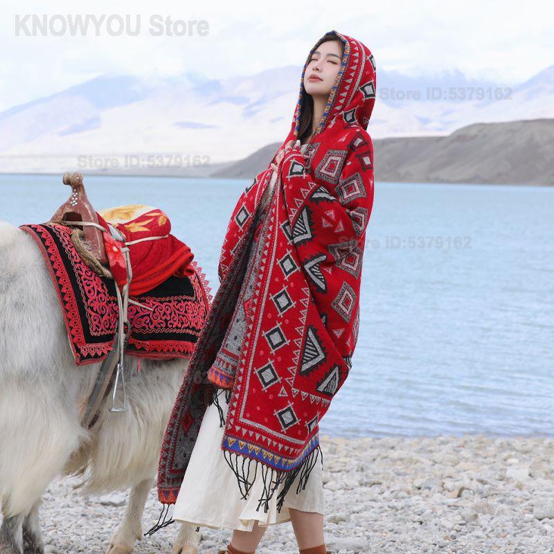 Women's Ethnic Style Hooded Cl - Ethnic Fashion Photography ulasan dan harga