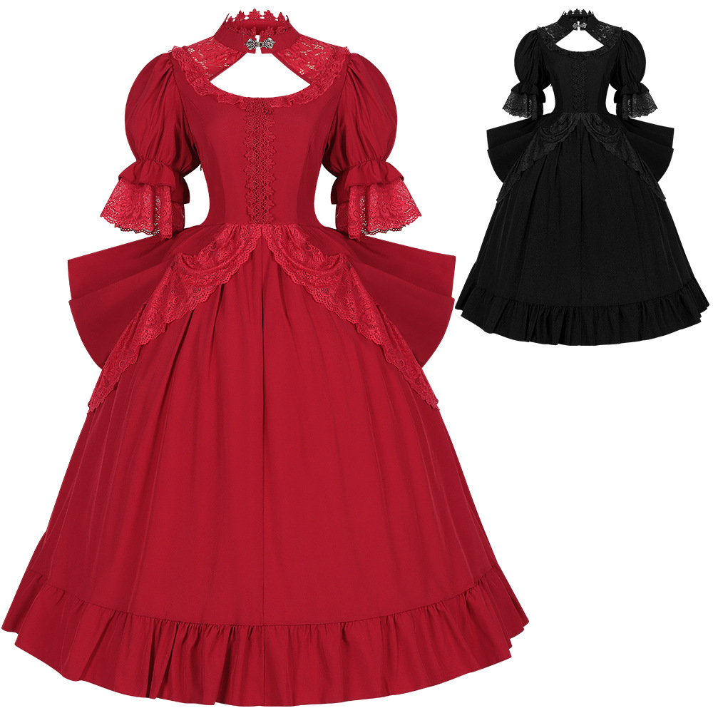 Elegant European Style Retro D - Ethnic Dress Fashion Show ulasan dan harga