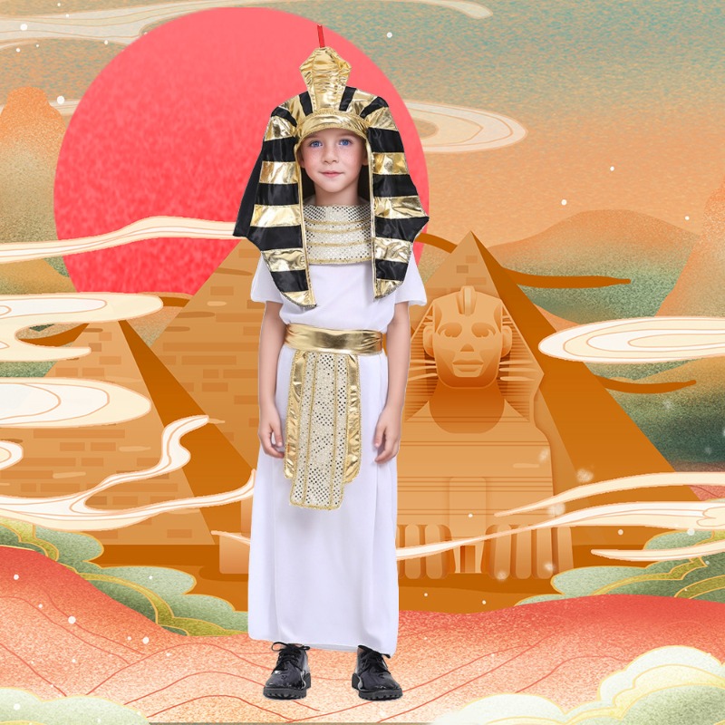 Kids Egyptian Pharaoh King Cos - Ethnic Gown ulasan dan harga