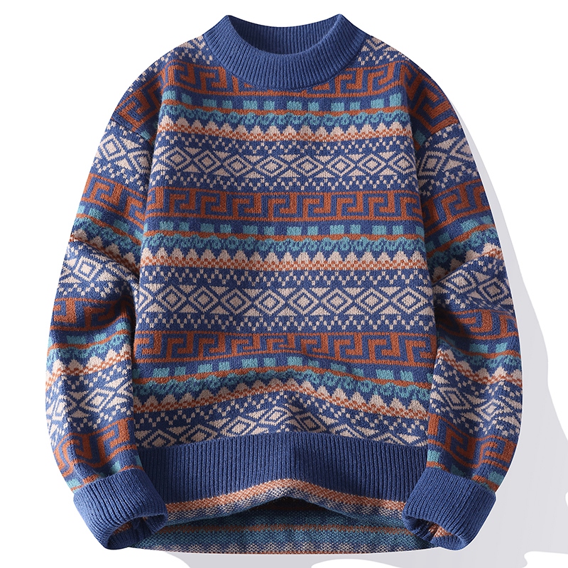Trendy Men's Round Neck Sweate - Ethnic Wear Men'S Fashion ulasan dan harga