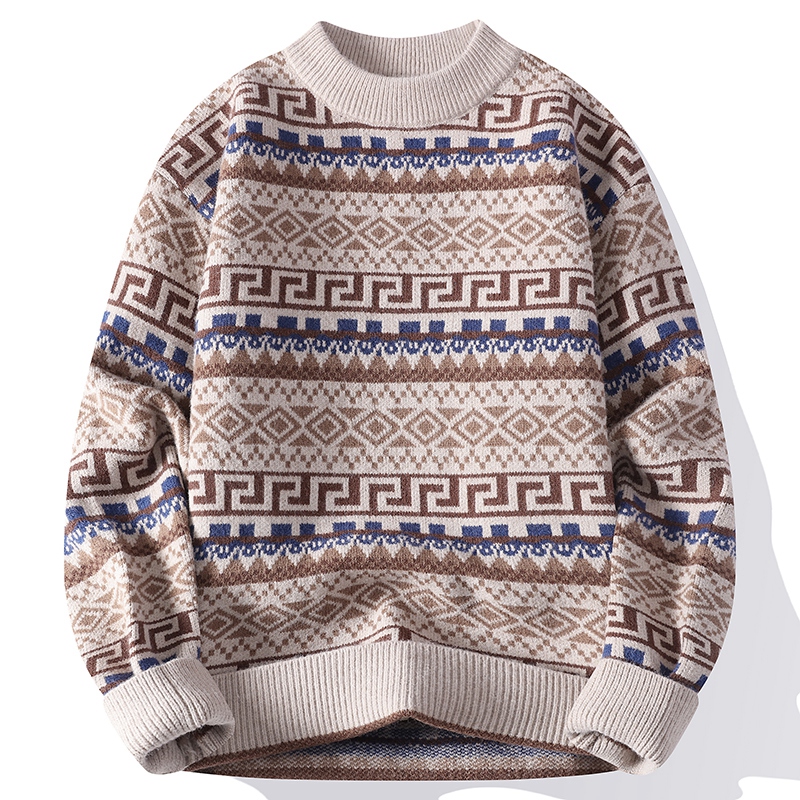 Trendy Men's Round Neck Sweate - Ethnic Wear Men'S Fashion ulasan dan harga
