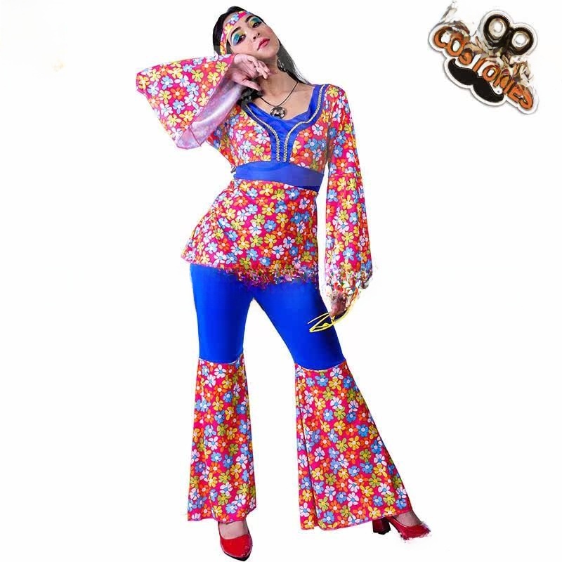 Women's Big Flower Hippie Suit - Ethnic Fashion Trend ulasan dan harga