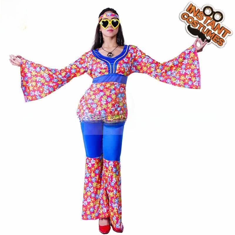 Women's Big Flower Hippie Suit - Ethnic Fashion Trend ulasan dan harga