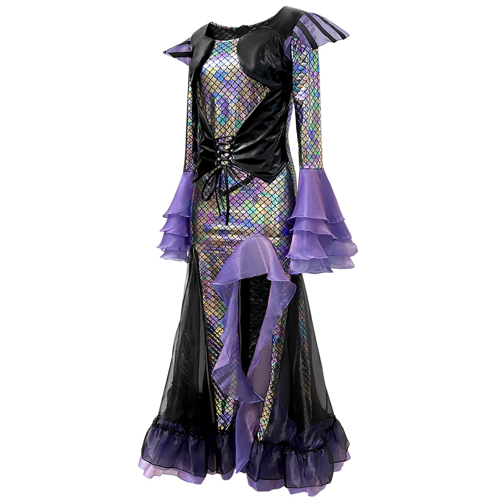 Dark Mermaid Long Dress Costum - Ethnic Gown ulasan dan harga